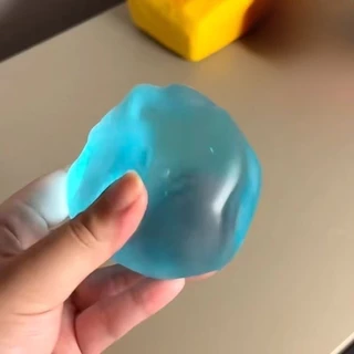 NONDYOMX ของเล่นบีบ, สีฟ้าโปร่งใสช้า Resilience Anti Stress Sensory Fidgets, ความเครียดบรรเทาวัสดุนุ่มจําลอง Sensory Soft จําลอง Maltose สําหรับเด็กผู้ใหญ่
