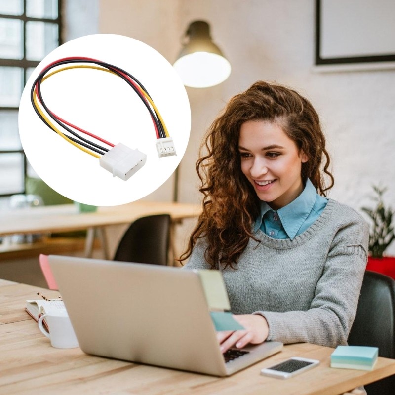 YXA Big 4Pin to Small 4Pin Adapter PC Connector สายไฟอุปกรณ์สายไฟ