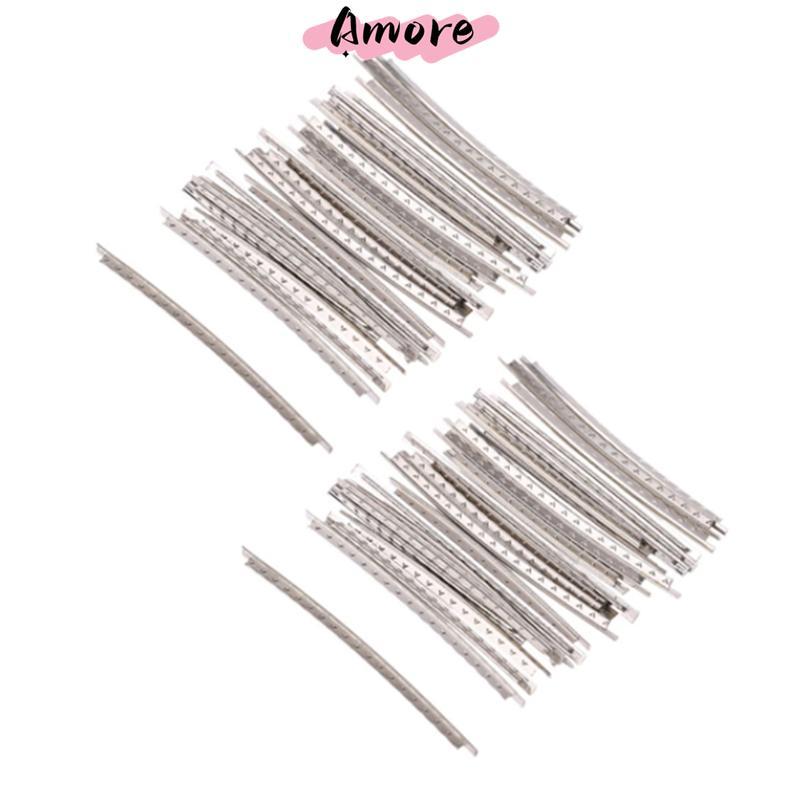Amore 22 24 ชิ้นกีตาร์ Fret ชุดสายไฟนิกเกิลทองแดงสีขาว 22 24 Fret 2 2 มิลลิเมตร Fret ลวดสําหรับกีตาร