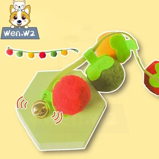 wen.W2 ของขวัญคริสต์มาสแมว! มะเขือเทศแมงกานิส กระดิ่งดังก้อง 3สี ทนทานสุดๆ แปะผนังได้ ของเล่นฮิต