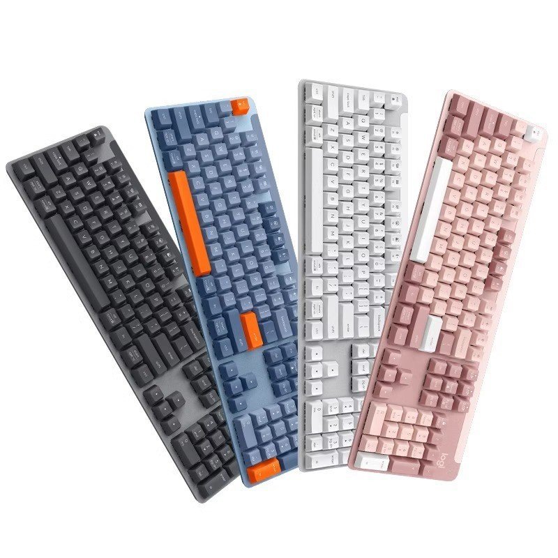 Logitech K865 คีย์บอร์ดไร้สาย Bluetooth 104-Key แกนสีแดงเกมคอมพิวเตอร์สํานักงานโน้ตบุ๊ค usb Desktop