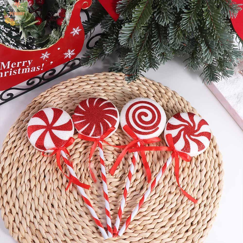 PEWANY เครื่องประดับอมยิ้มขนาดใหญ่, โฟมการ์ตูนคริสต์มาส Lollipop จี้, Creative ขนาดใหญ่ประณีต Xmas Candy แขวนตกแต่งของขวัญปีใหม่ตกแต่ง