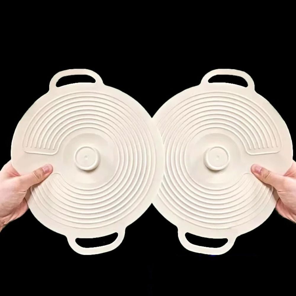 IUPTOSET ฝาปิดชาม, ป้องกันหกพร้อมที่จับฝาหม้อซิลิโคน, ฝาปิดน้ํามันปิดผนึกกันฝุ่นกันน้ํากระเซ็นแบบพกพาสําหรับตู้เย็นไมโครเวฟ - รูปที่ 2