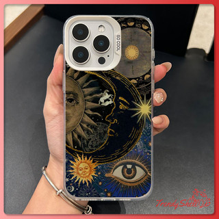 เคสไอโฟน11 แฟชั่นเรโทรดวงตาดวงจันทร์อ่อนนุ่ม สำหรับ IPhone 17 11 16 12 15 14 13 Pro Max XR X XS Max 14 8 7 15 16 Plus