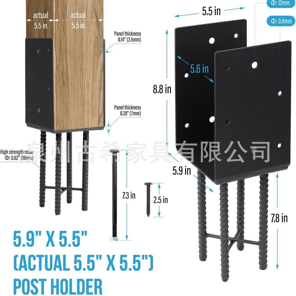 U-Shaped Pavilion คอลัมน์ใช้งานร่วมกับรั้วศิลปะเหล็กชุดวงเล็บ Multi-Size Heavy Anchor Terrace Railin