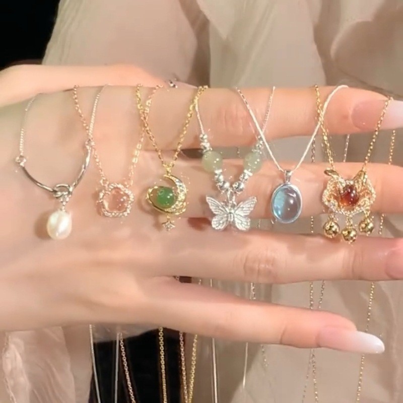 Lelo ใหม่ S2 เงินสเตอร์ลิงสร้อยคอไข่มุกอุปกรณ์เสริมผู้หญิงไม่จางหายหรูหรา High-End All-Match Clavicl