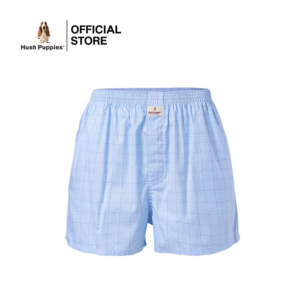 Hush puppies Underwear กางเกงบ๊อกเซอร์ผู้ชาย Sleepwear รุ่น HU H3W281 Boxer - สีฟ้า