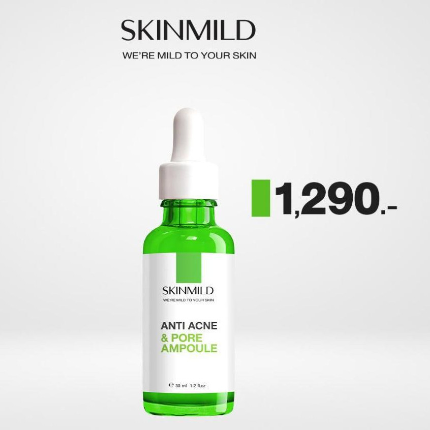 🎉แท้ ส่งไว🎉 SKINMILD ผลิตภัณฑ์ เซรั่ม Skinmind Anti Acne & Pore Ampoule ขนาด 30ml สำหรับการดูแลผิวหน้า สิวและรูขุมขน