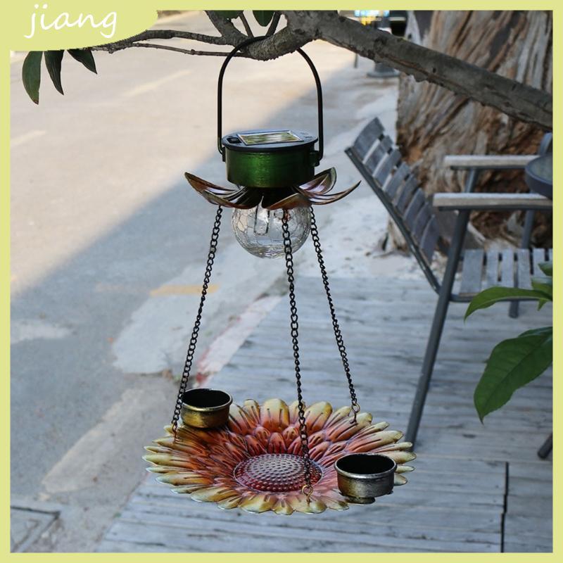 JN แขวน LED BIRD Feeder สําหรับ Wild Bird Solar Bird Feeder กลางแจ้ง Bird Feeder