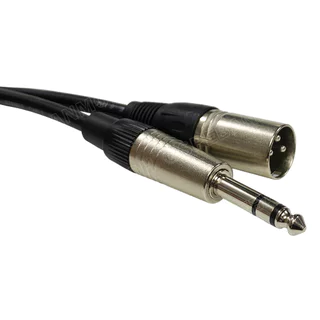 [ 1 เส้น ] SSF-ST-MIC-XLR-M สายสัญญาณ ไมค์ สเตอริโอ ออก XLR ผู้ สายสัญญาณ 6.35mm Stereo to XLR Male Cable TRS to XLR ...