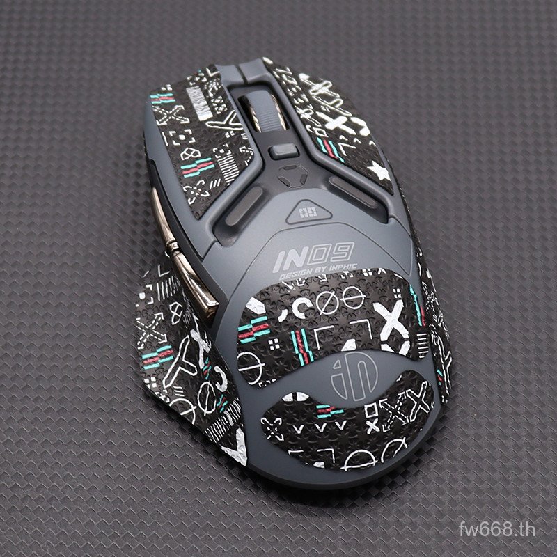 สติ๊กเกอร์กันลื่นยอดนิยม Infec IN9 IN9PRO IN10 เกมเมาส์สติกเกอร์ป้องกันเหงื่อปุ่มด้านข้างสติกเกอร์กั
