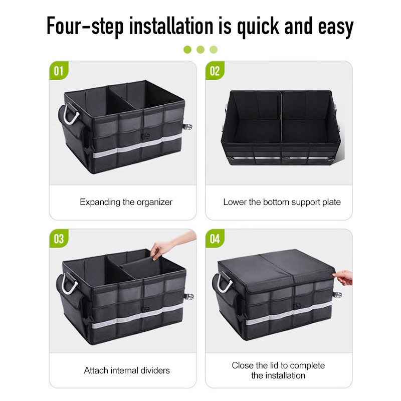 55L กล่องใส่ของในรถ Trunk Bag อุปกรณ์ตั้งแคมป์กลางแจ้ง กล่องเก็บของ ออแกไนเซอร์ กล่อง กระเป๋าเก็บของอเนกประสงค์ - รูปที่ 6