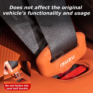 ISUZU ซิลิโคนเข็มขัดปลอดภัยหัวเข็มขัดป้องกันการลื่นป้องกัน nti รอยขีดข่วน เข็มขัดนิรภัยรถยนต์หัวปกป้อง ISUZU Dmax Panther Elf Traga Mux Trooper MU7 TFR Crosswind