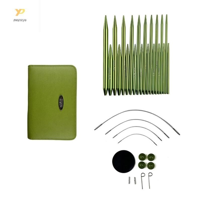 PPY 10 Pairs Interchangeable Circular Knitting Needle Set With Accessories 2.2 mm-5 mm
