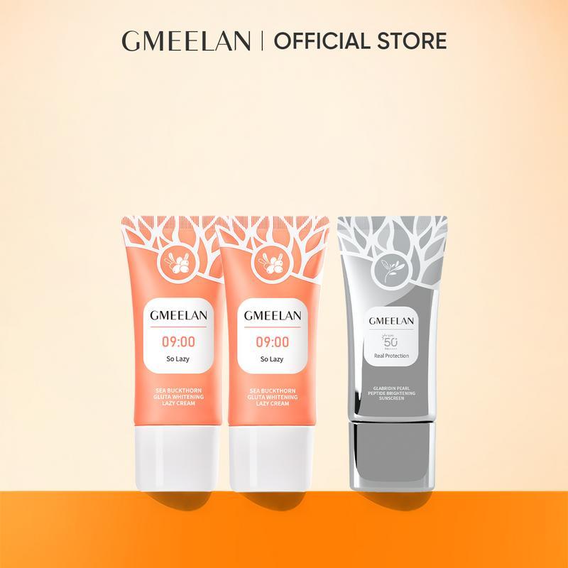 GMEELAN ชุดใบหน้า ครีมขี้เกียจ 2 ชิ้น 30g + 30g พร้อมครีมกันแดด