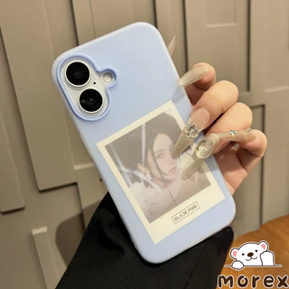 เหมาะสำหรับ IPhone 17 12 15 13 11 16 14 Pro Max XR X XS Max 15 7 8 Plus กรอบรูปเทรนดี้ 2 in 1 สีเจลลี่ เคสนิ่มกันกระแทก