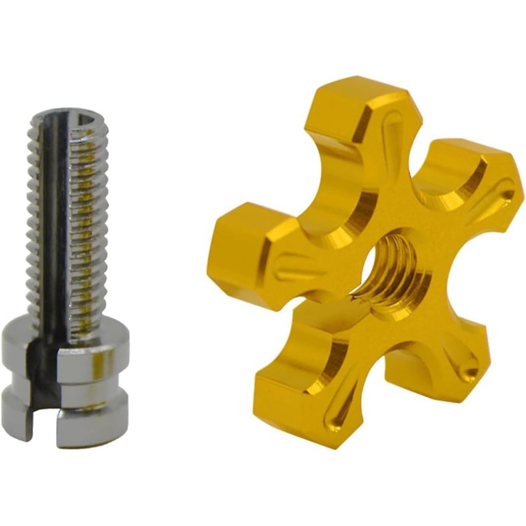 รถจักรยานยนต์ CNC อลูมิเนียมคลัทช์สายปรับ M8*1.25 สําหรับ YH V-max 2022 2023 (ทอง)