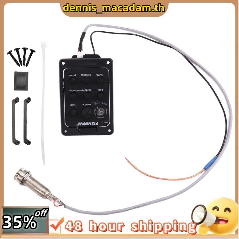 201Piezo กีตาร์อะคูสติก Preamp 4-Band EQ Mic Blend Tuner สําหรับ Fishman Presys + ระบบ