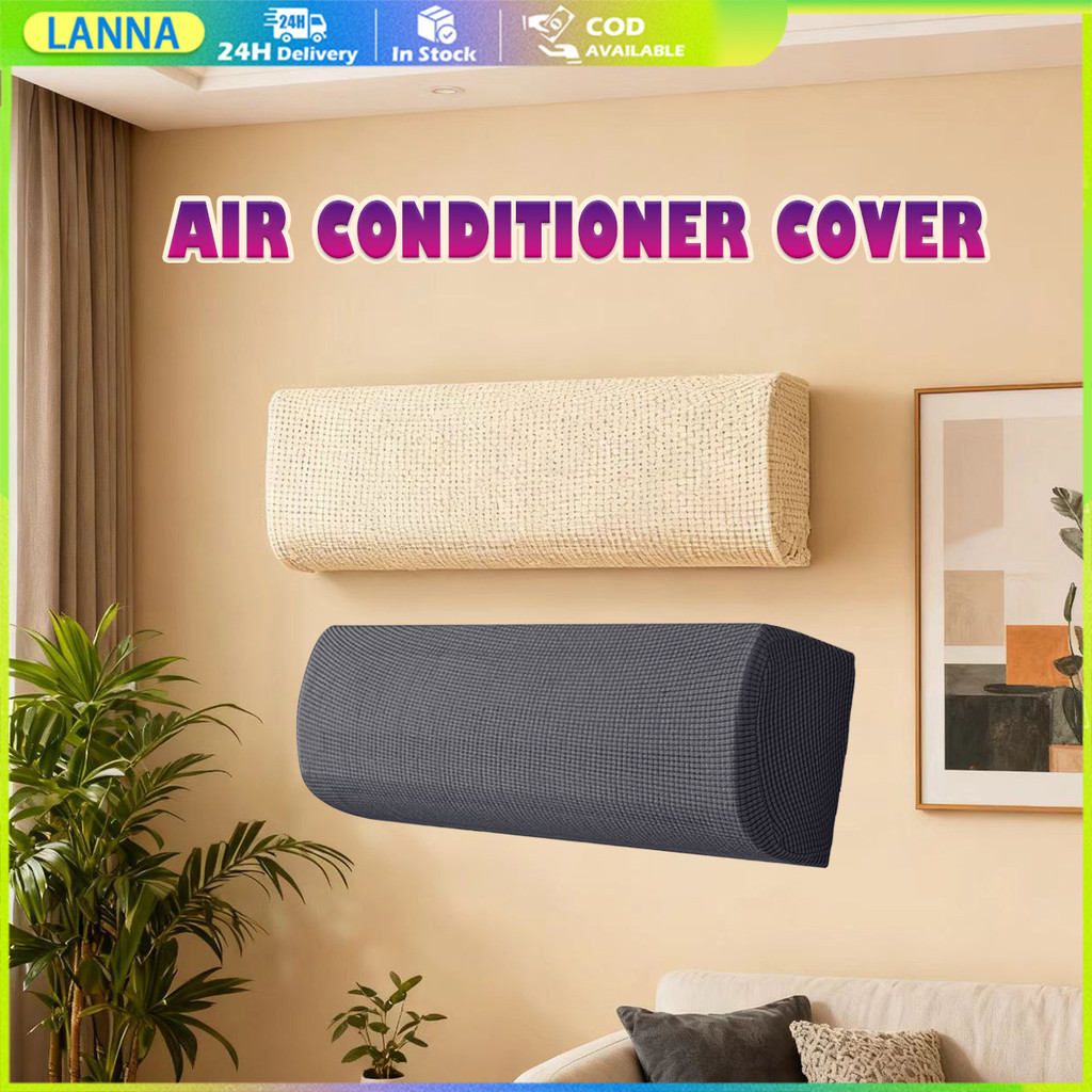 ร้านอยู่ที่ไทย ผ้าคลุมแอร์ ผ้าครอบเครื่องปรับอากาศ กันฝุ่น แบบยืดหยุ่น ผ้าปิดแอร์ เหมาะกับขนาด 75-96CM