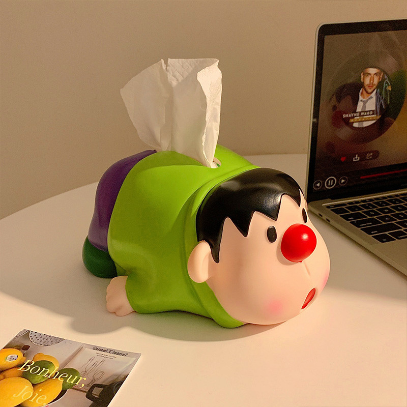 การ์ตูนเครยอนชินจังกล่องกระดาษทิชชูความจุขนาดใหญ่ผู้ถือกระดาษทิชชูบ้านหอพักซัพพลาย - รูปที่ 2