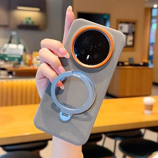 วงเล็บหมุนเคสโทรศัพท์แม่เหล็กสําหรับHonor Magic 8 7 6 Pro GT Pro X70 X60 Pro X9D X9C 5Gกรอบโลหะฝาครอบป้องกันHigh Endปุ่มโลหะอิสระเปลือก