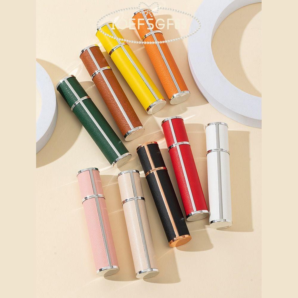 ขวดน้ําหอม IOEFSGF69 ขวดสเปรย์หนัง PU ป้องกันการรั่วแฟชั่น 10 มล. คอนเทนเนอร์น้ําหอมหมอกละเอียดพิเศษ