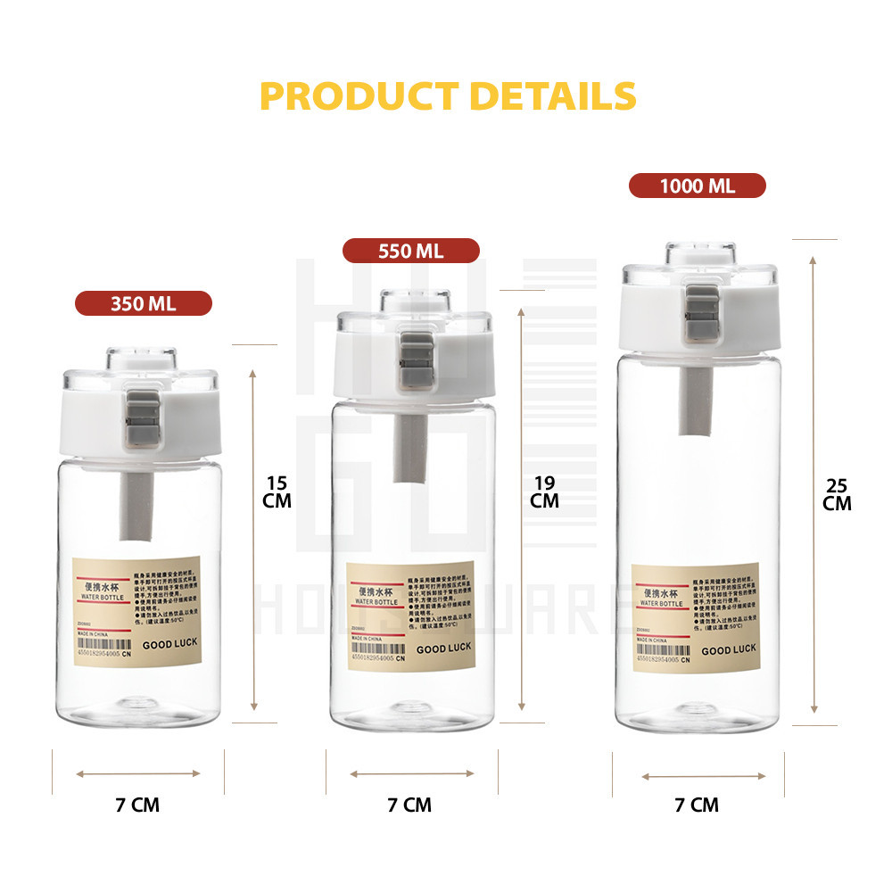 MUJI WATER BOTTLE PREMIUM White Drinking BOTTLE Transparent Clear Aesthetic Drinking WATER BOTTLE 55