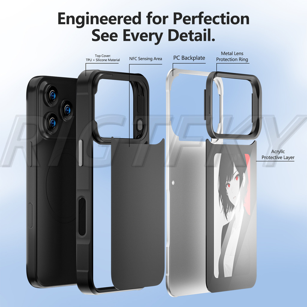 NFC E-inkเคสโทรศัพท์ภาพHDจอแสดงผลไร้สายเกียร์DIYหน้าจอสําหรับIphone 17 Pro Maxเด็กผู้หญิงฝาครอบโทรศัพท์ - รูปที่ 3