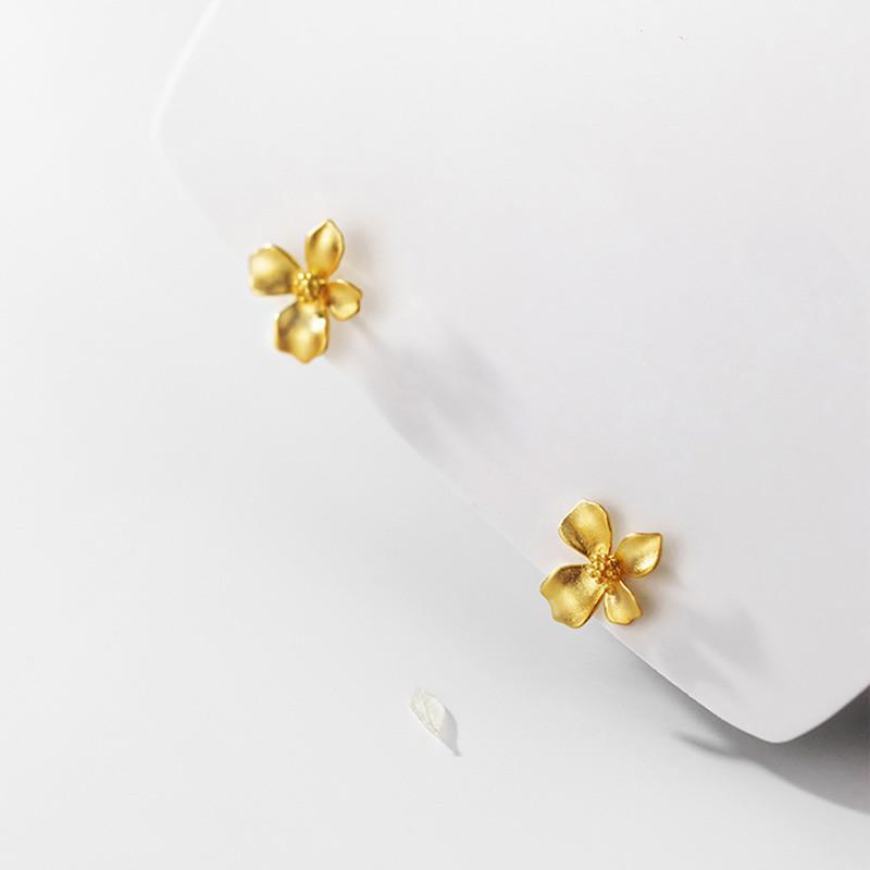 Frangipani Earrings ต่างหูเงินแท้ S925 [MERCELO] - รูปที่ 4