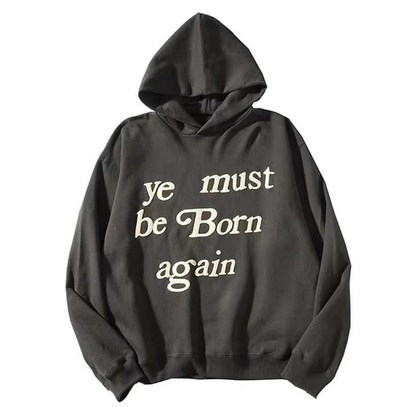CPFM Ye Must Be Born Again kanye字母发泡水洗连帽衣