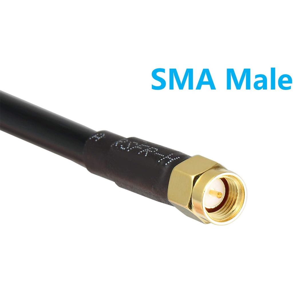 GEMEK 3ft SMA Male to N Male Pure Copper Cable, Low Loss S-MR240 Coaxial for 3G 4G 5G 6G LTE ADS-B H