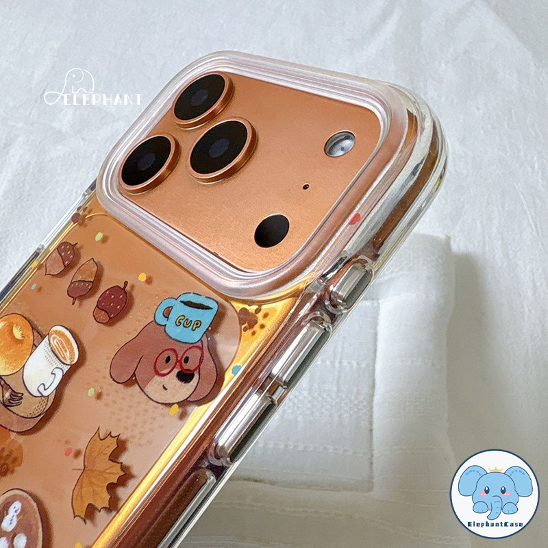 สำหรับIPhone 11 17 Air 15 13 12 16 14 Pro Max X XR XS Max 7 14 15 16 Plus SEโดนัท เชสนัท คอฟฟี่ ลูกสุนัข กำไลข้อมือ ฝาใส - รูปที่ 6