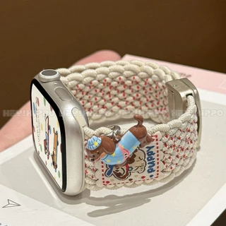 Dachshund จี้ออกแบบใช้งานร่วมกับ iWatch 11/SE3/10/9/8/7/6/5/4/3/2/1 ทอแม่เหล็ก Clasp Band เหมาะกับ 49/46/45/44/42/41/40/38 มม.