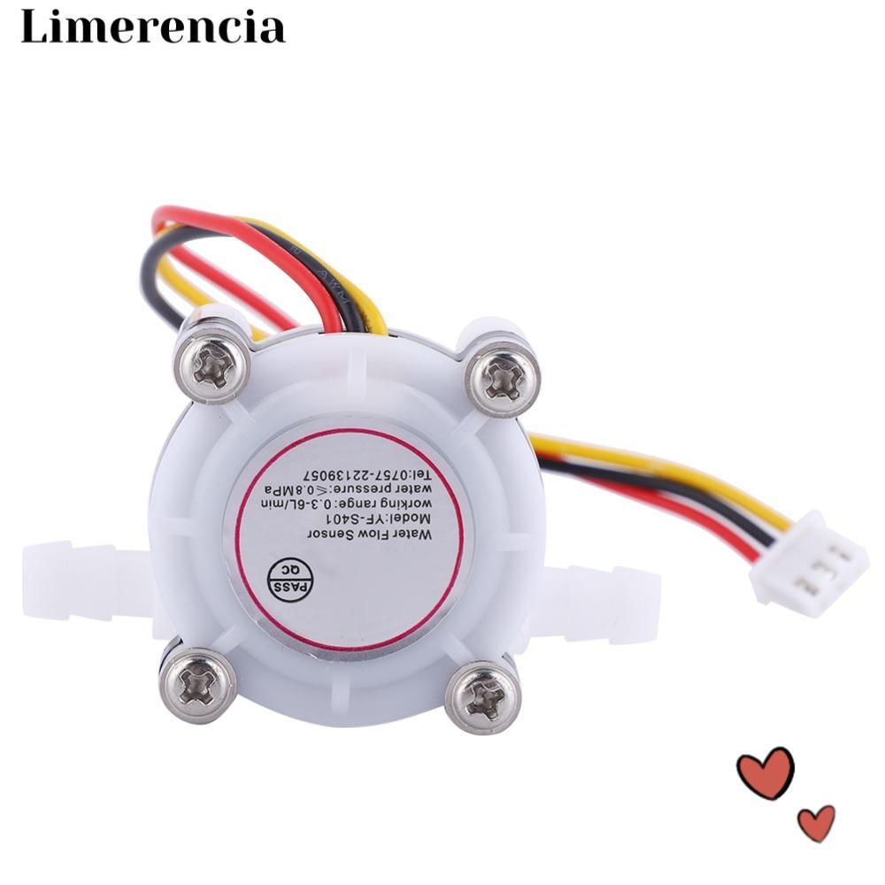 LIMERENCIA Water Flow Sensor, YF-S401 G1/4" Water Hall Flow Sensor, Hall Effect 0.3-6L/min สําหรับท่