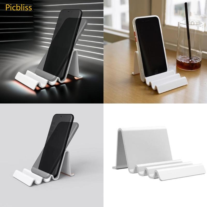 Picbliss ขาตั้งแท็บเล็ตสมาร์ทโฟนหมุนได้ 360 องศา Nonslip Waving Pattern ประหยัดพื้นที่