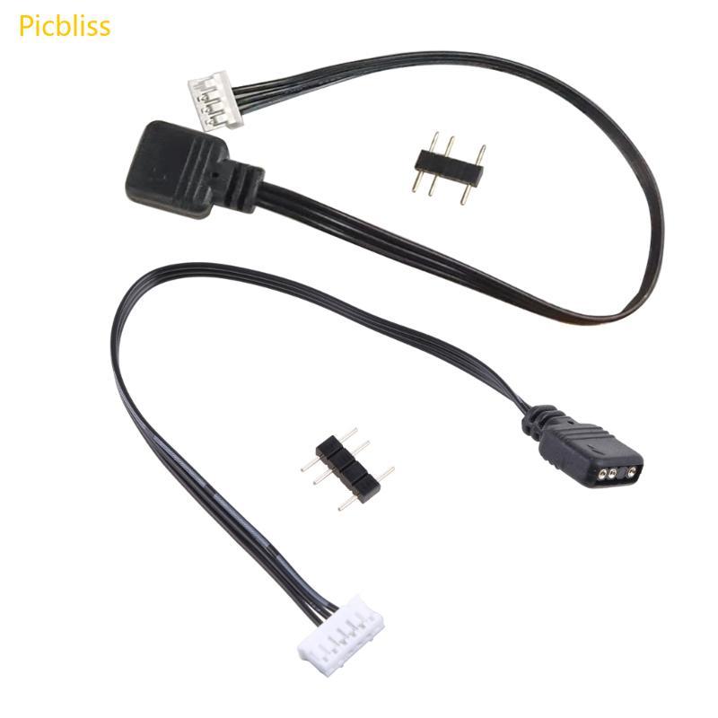 Picbliss 5V 3-pin ถึง 6pin 4pin สายแปลง ARGB 3Pin ถึง 4P 6P สําหรับ Coolmoon Controller