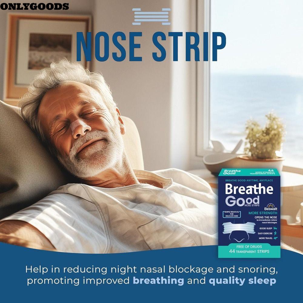 ONLYGOODS Extra Strenght Nasal Strip, Sensitive Skin Stop Solution ขวาซ้าย Passage Nose Strips, Bett