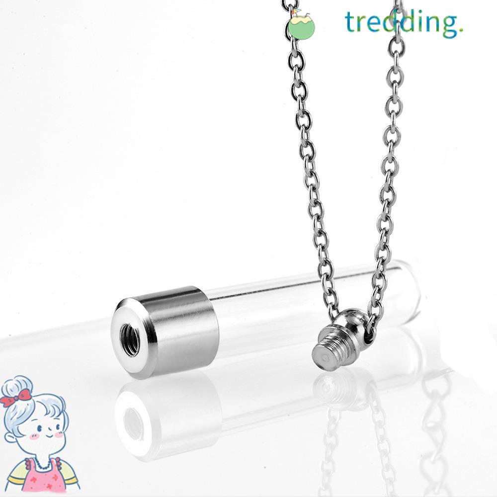 ขวดพรayers ทรงแหวนเก็บเถ้าแก้วใส มีสายคล้องคอ