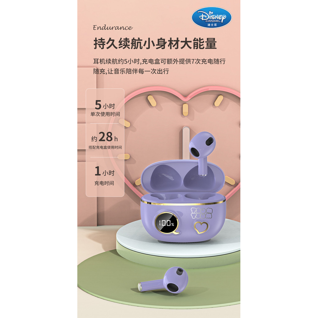 ชุดหูฟังบลูทูธขายดี ชุดหูฟังบลูทูธ Disney Apro8+ ชุดหูฟังไร้สาย Binaural- *---