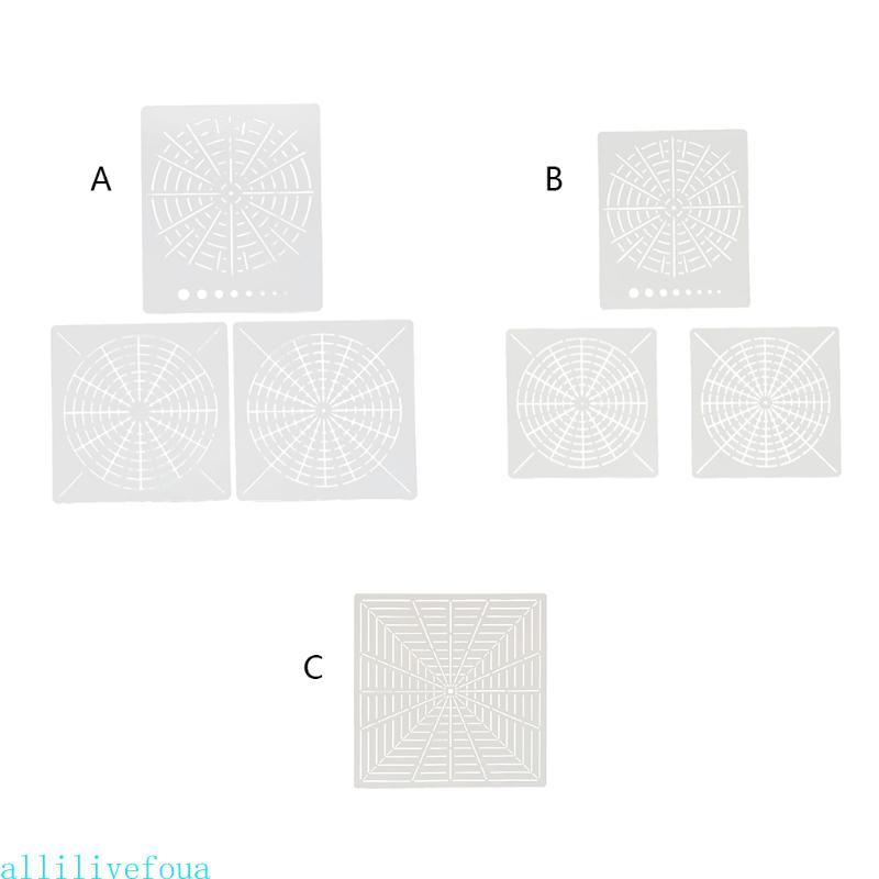 Allilivefoua หินทาสี Handicraf Point Hollow Template Mandala Template Dot Painting เครื่องมือ