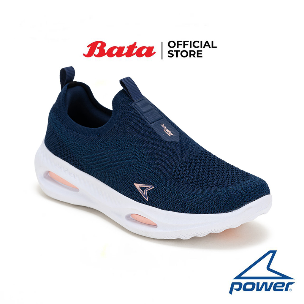 Bata บาจา Power รองเท้าผ้าใบเดินออกกำลังกาย แบบสวม สำหรับผู้หญิง รุ่น PRIME WALK 300 SLIP-ON V3 สีกรมท่า 5289822