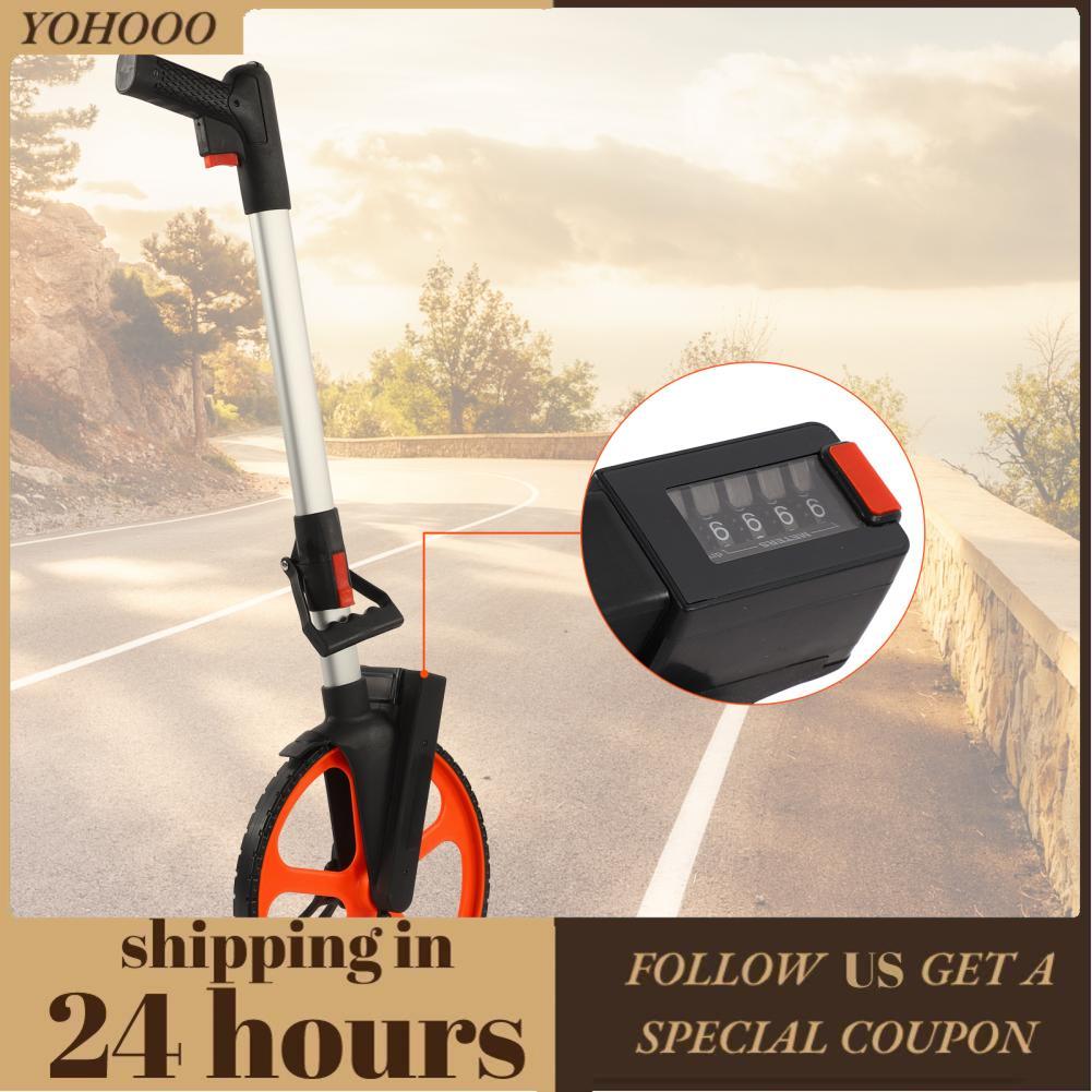 Yohooo Yohooo ล้อวัดระยะทาง Meachanical เคาน์เตอร์ 0-9999.9 m/0-9999.9ft ช่วงมือสำหรับ Land วัด