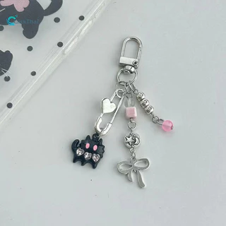 พวงกุญแจน่ารักๆ ที่ห้อยโทรศัพท์ sweet Cool Beaded Key Chain Bag หูฟังจี้น่ารักโทรศัพท์ Chain เคสโทรศัพท์จี้