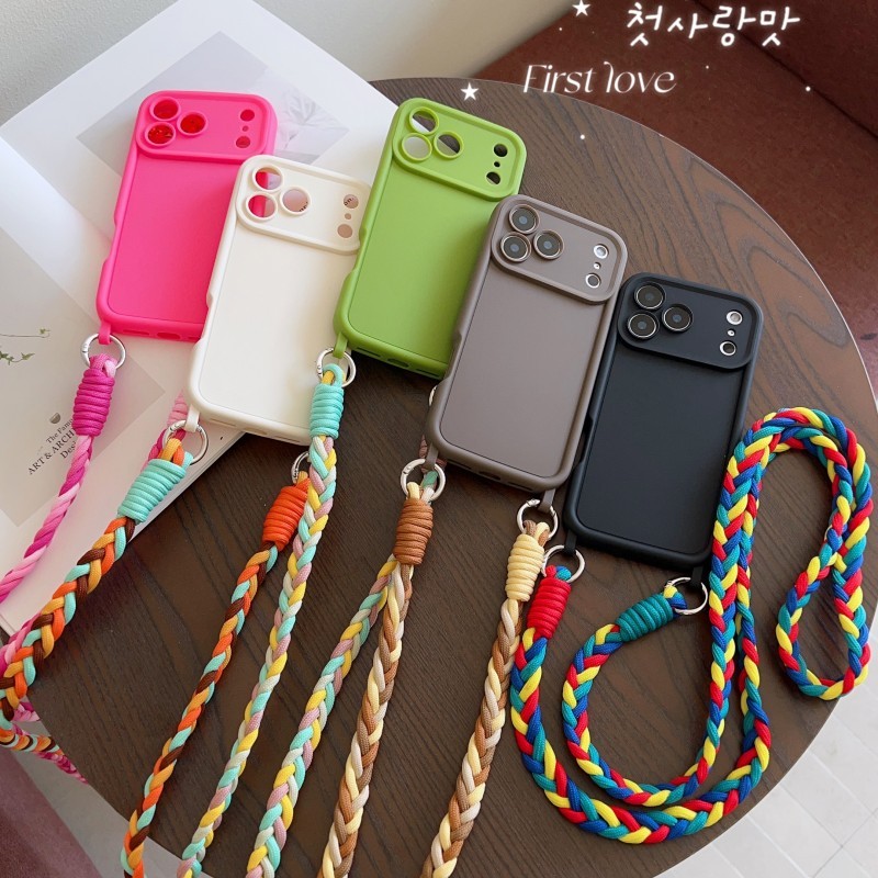 เคสเชือกเส้นเล็กสําหรับ iPhone 17 Pro Max 15 16 Plus 17 Air Candy กันกระแทก Crossbody สายคล้องคอนุ่มอย่างเป็นทางการ