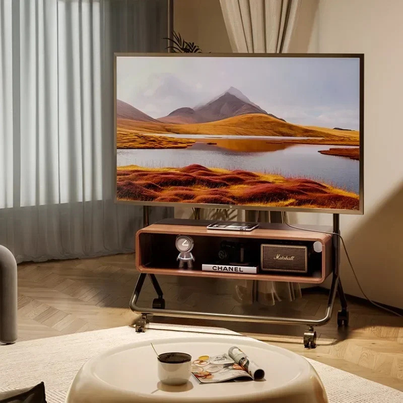 Stand Movable Floor 55/75/85 นิ้ว Tv Rack รถเข็นแนวตั้ง All-in-one Machine Mobile