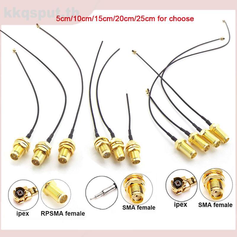 RF pigtail สายไฟ SMA หญิง RP SMA หญิง uFL/u.FL/IPX/IPEX UFL RG1.13 มม.สายเสาอากาศสําหรับ Router THK2
