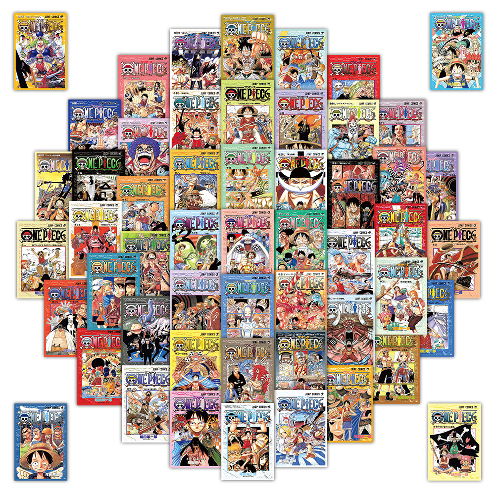 One Piece Cover Collection สติกเกอร์ (60 ชิ้น) - Cool Anime Fan Decals สําหรับอุปกรณ์ Embellishment, Planners & Handcrafts