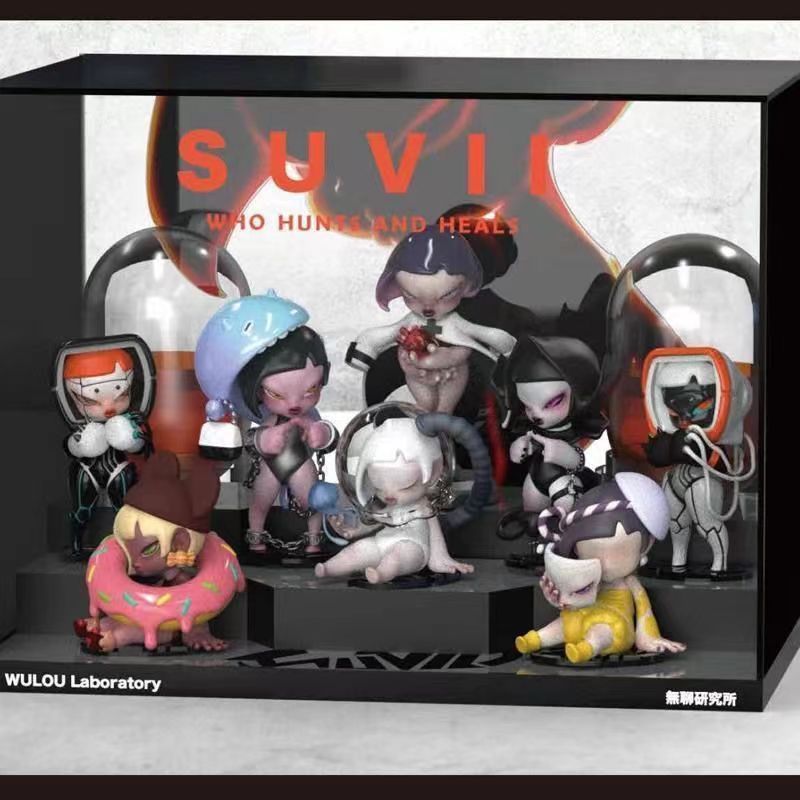 ของแท้ SUVII Vaccine Series Mystery Box Figure Dark สไตล์สาวของขวัญอินเทรนด์เล่นเดสก์ท็อปตกแต่งสร้าง