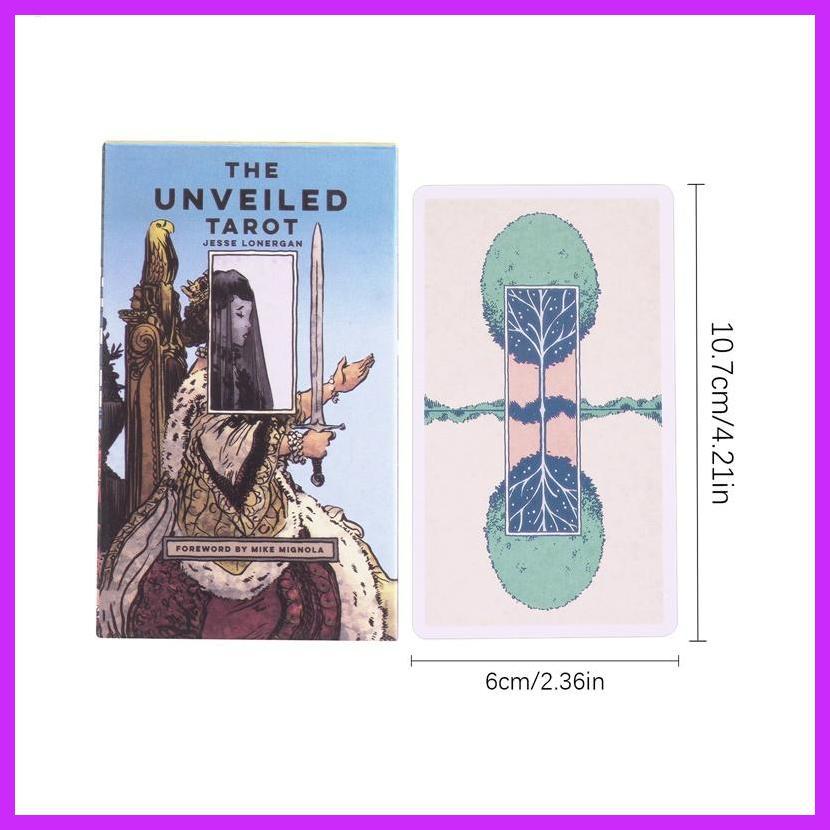 The Unveiled Tarot Decks เริ่มต้นไพ่ทาโรต์ที่มีความหมาย 10.7X6 ซม.Oracle Divination เครื่องมือสําหรับ Positive Reading tayenith - รูปที่ 4