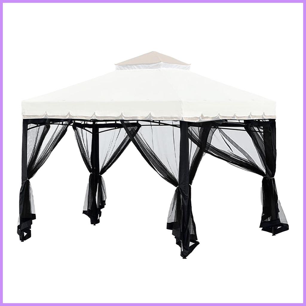 Gazebo ตาข่าย 4 ชิ้นระบายอากาศ Pergola Shade Cover 1010FT Anti-gnat UV-proof Sunshade สําหรับกลางแจ้